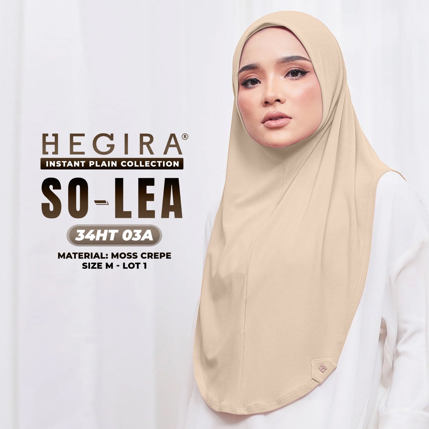 Hegira Hijab Inspired So-Lea Instant Plain Collection (34HT)