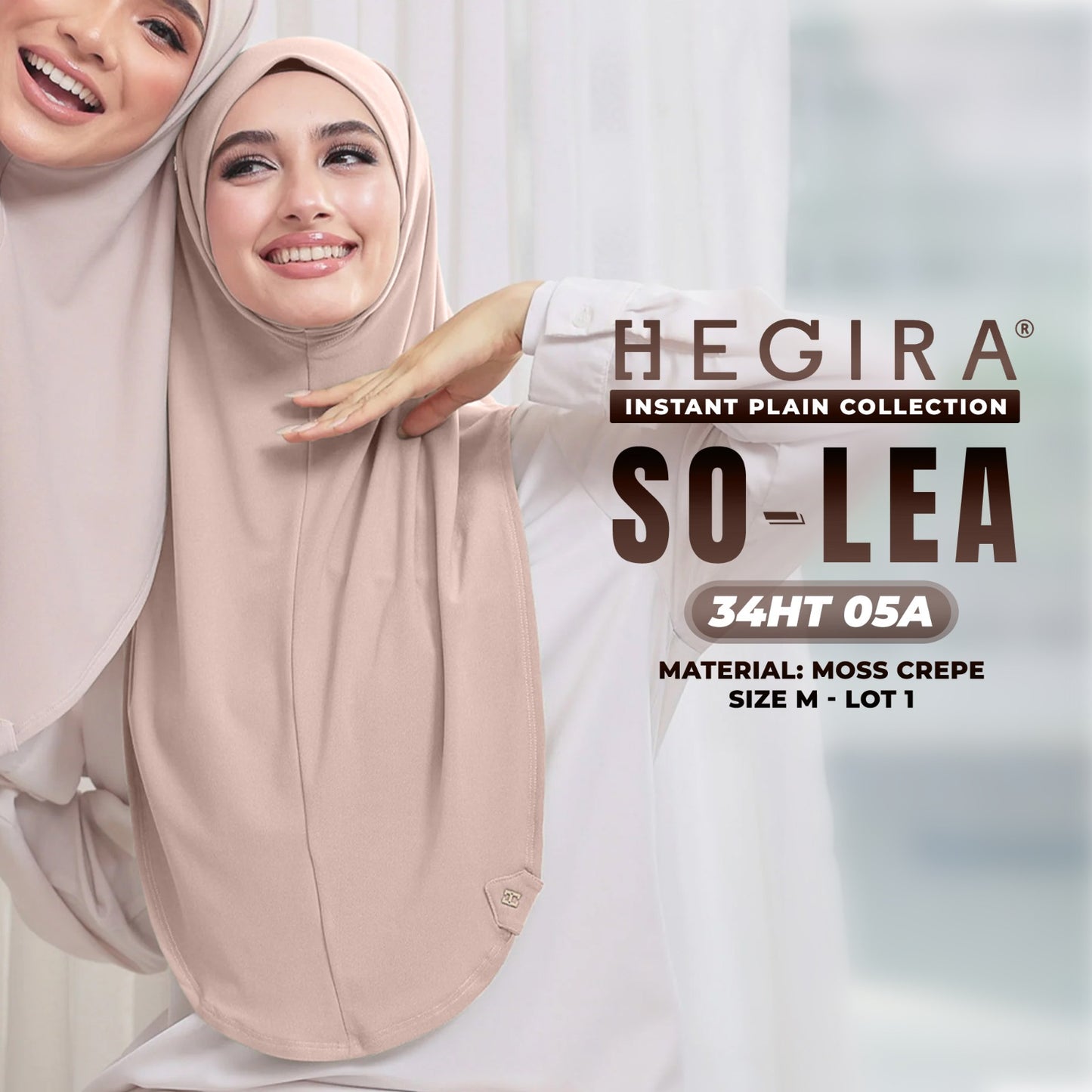 Hegira Hijab Inspired So-Lea Instant Plain Collection (34HT)