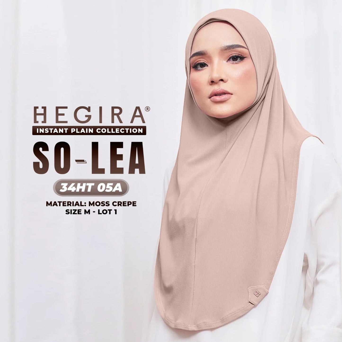 Hegira Hijab Inspired So-Lea Instant Plain Collection (34HT)