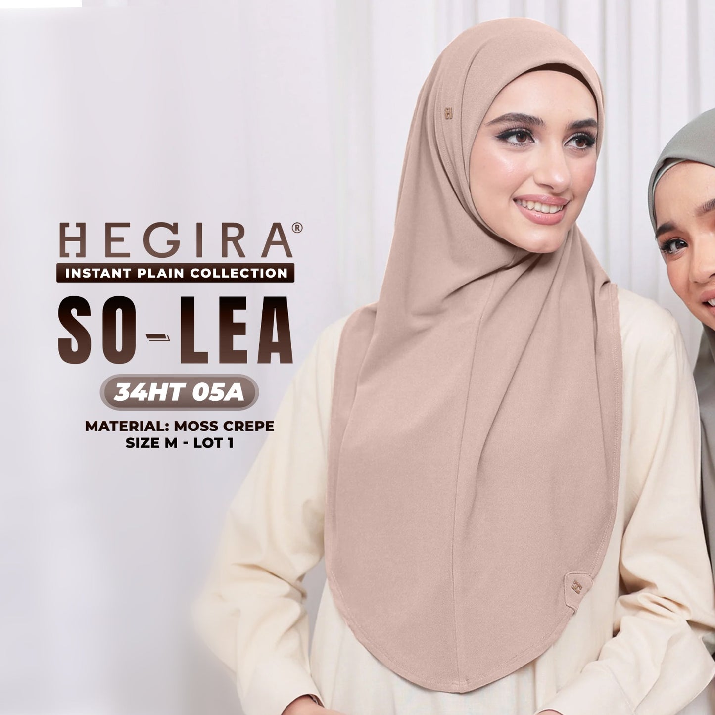 Hegira Hijab Inspired So-Lea Instant Plain Collection (34HT)