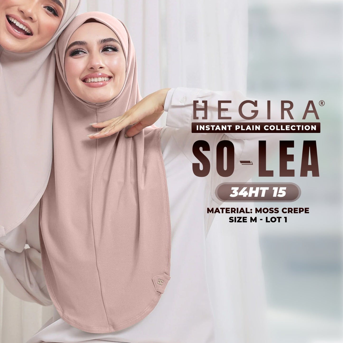 Hegira Hijab Inspired So-Lea Instant Plain Collection (34HT)