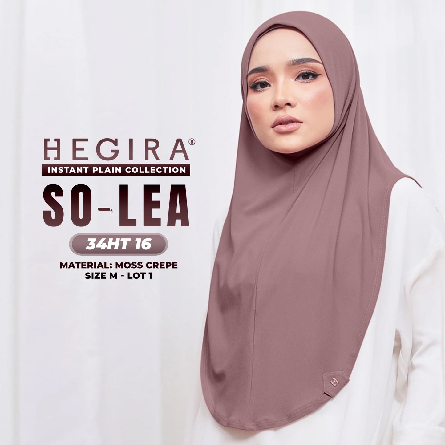 Hegira Hijab Inspired So-Lea Instant Plain Collection (34HT)