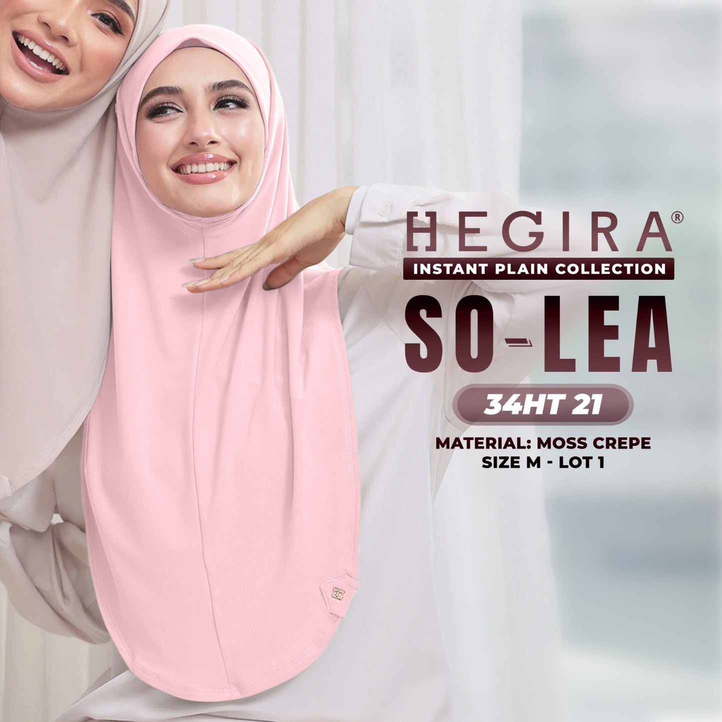 Hegira Hijab Inspired So-Lea Instant Plain Collection (34HT)