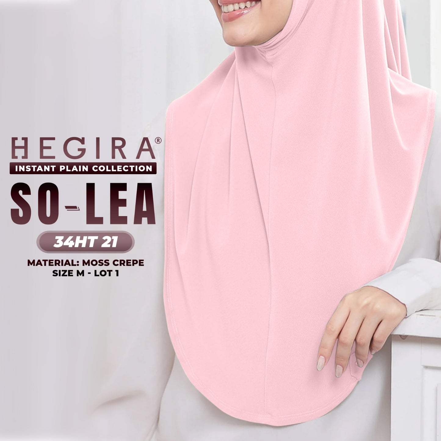 Hegira Hijab Inspired So-Lea Instant Plain Collection (34HT)