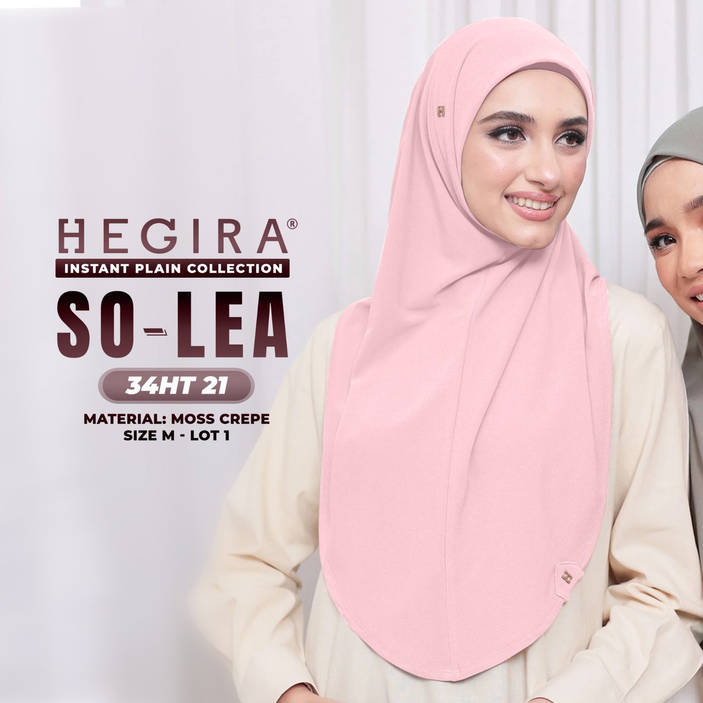 Hegira Hijab Inspired So-Lea Instant Plain Collection (34HT)