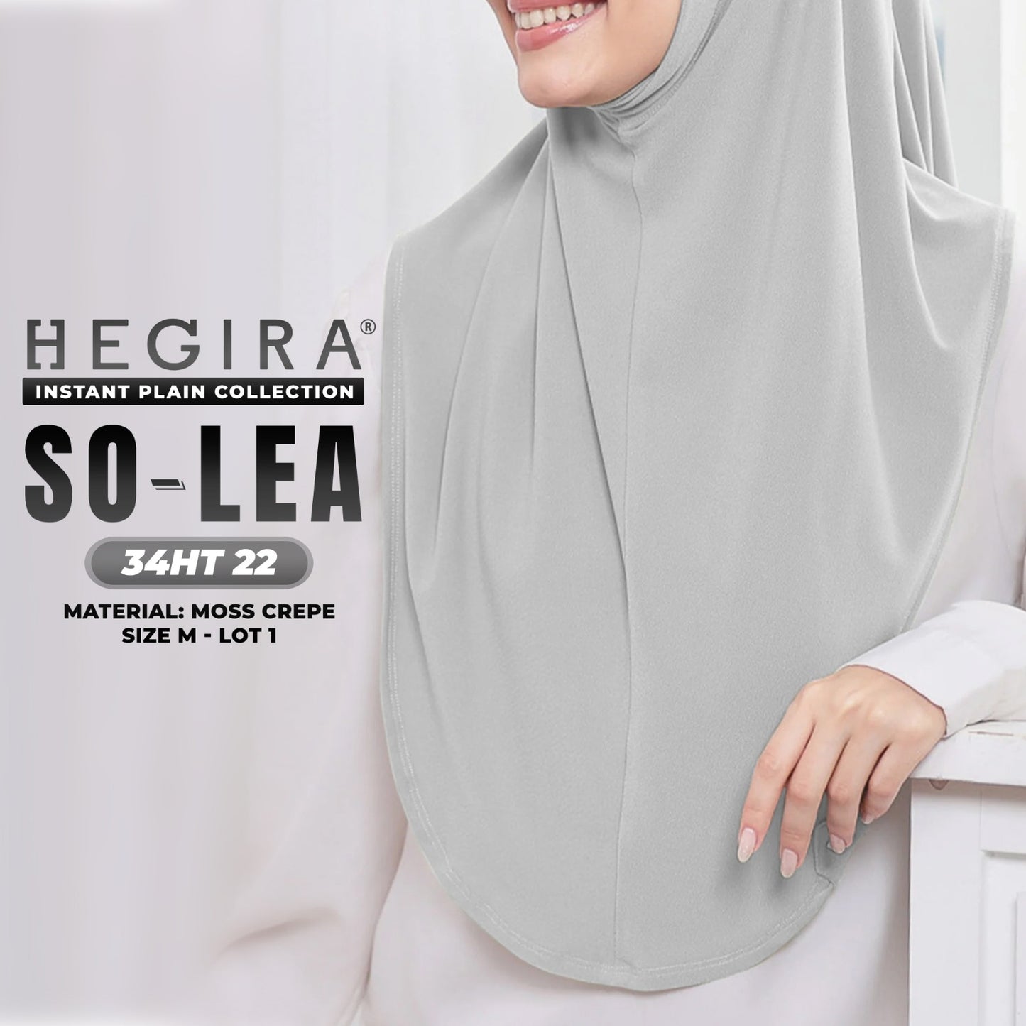 Hegira Hijab Inspired So-Lea Instant Plain Collection (34HT)