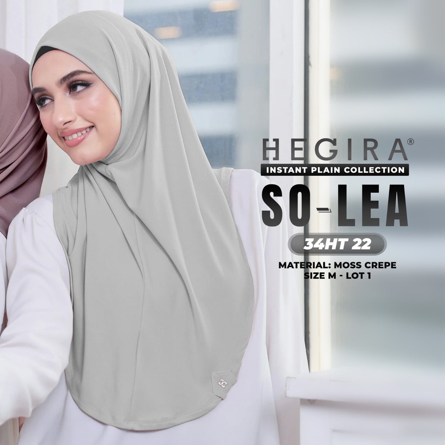 Hegira Hijab Inspired So-Lea Instant Plain Collection (34HT)