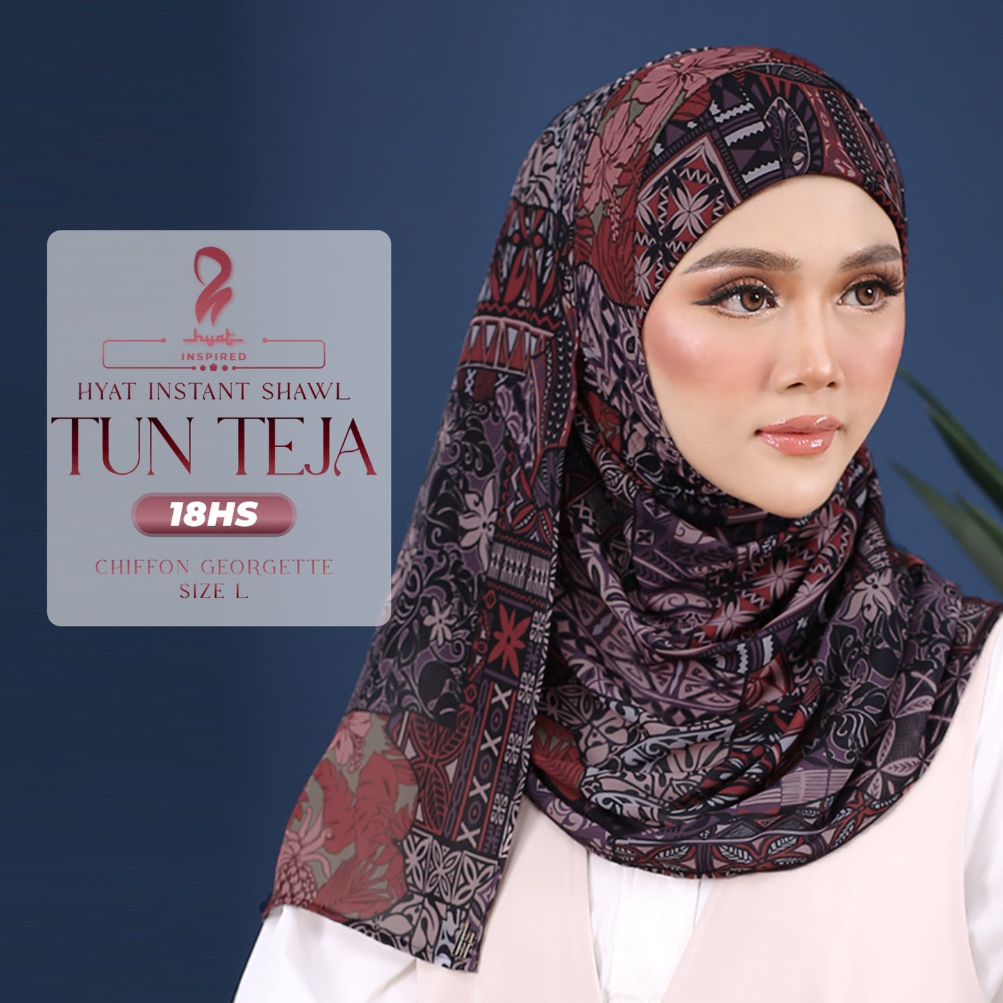 Hyat Hijab Inspired Walinong Sari & Tun Teja Instant Shawl Collection With Box (17-18HS)