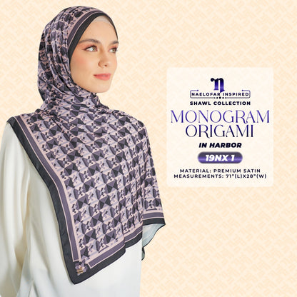 Naelofar Inspired Monogram Origami Shawl Collection (19NX)