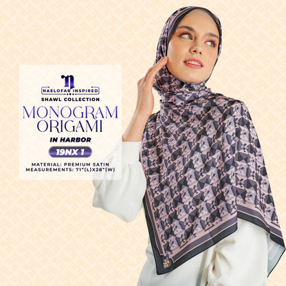 Naelofar Inspired Monogram Origami Shawl Collection (19NX)