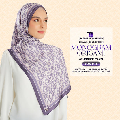 Naelofar Inspired Monogram Origami Shawl Collection (19NX)