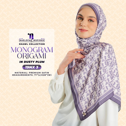 Naelofar Inspired Monogram Origami Shawl Collection (19NX)