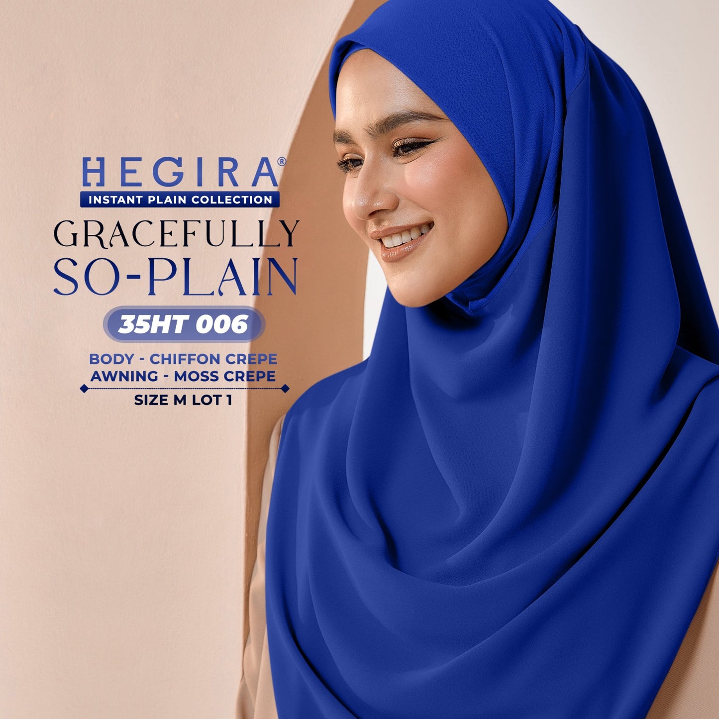 Hegira Hijab Inspired GRACEFULLY-SO Plain Instant Collection (35HT)