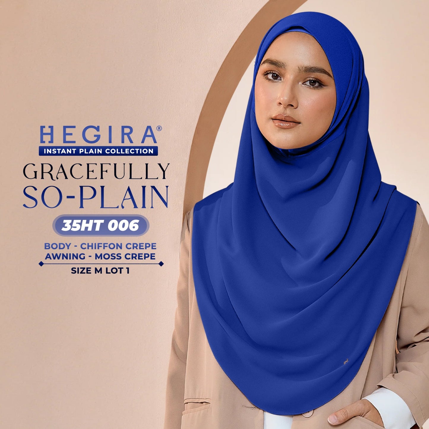 Hegira Hijab Inspired GRACEFULLY-SO Plain Instant Collection (35HT)