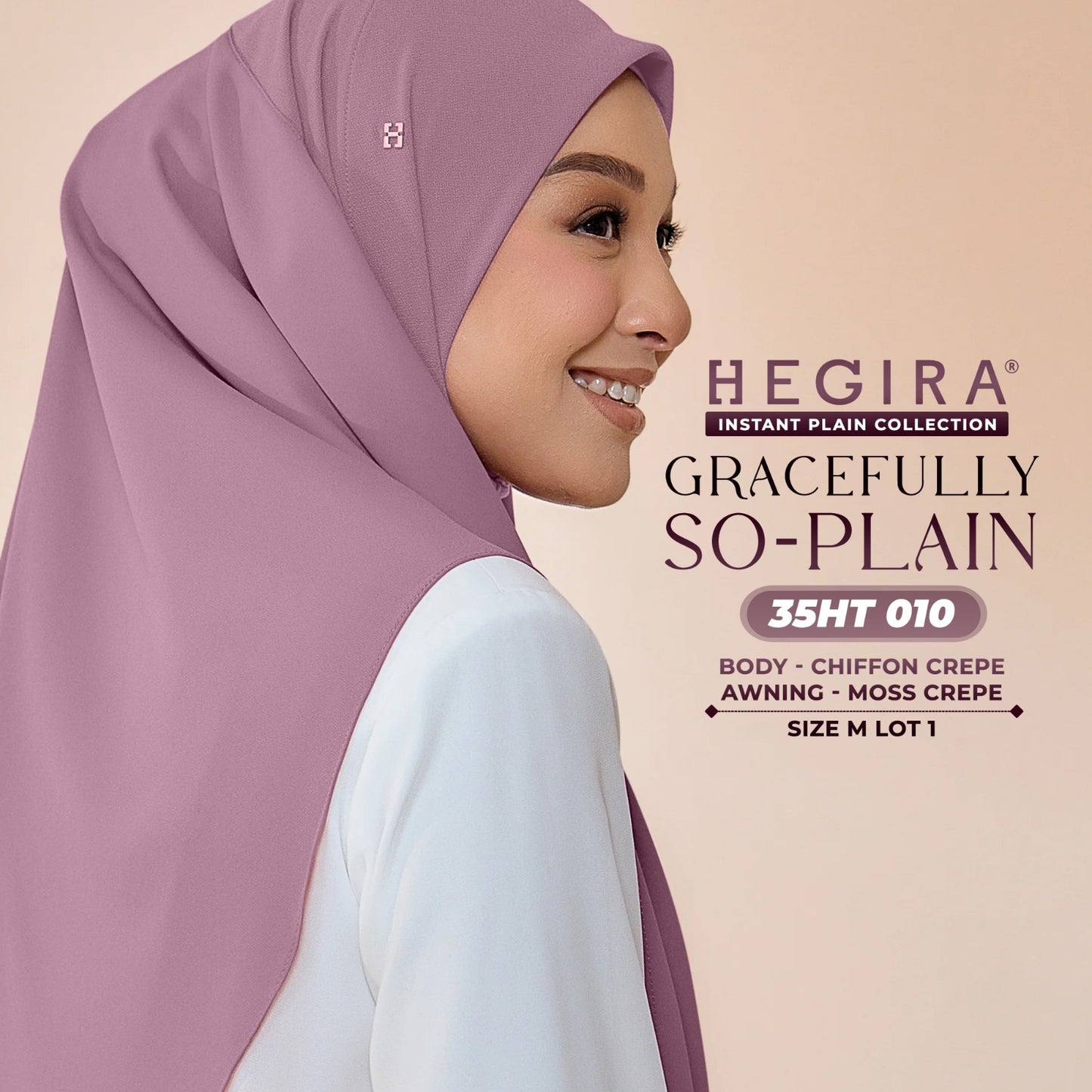 Hegira Hijab Inspired GRACEFULLY-SO Plain Instant Collection (35HT)