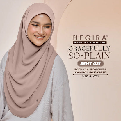 Hegira Hijab Inspired GRACEFULLY-SO Plain Instant Collection (35HT)