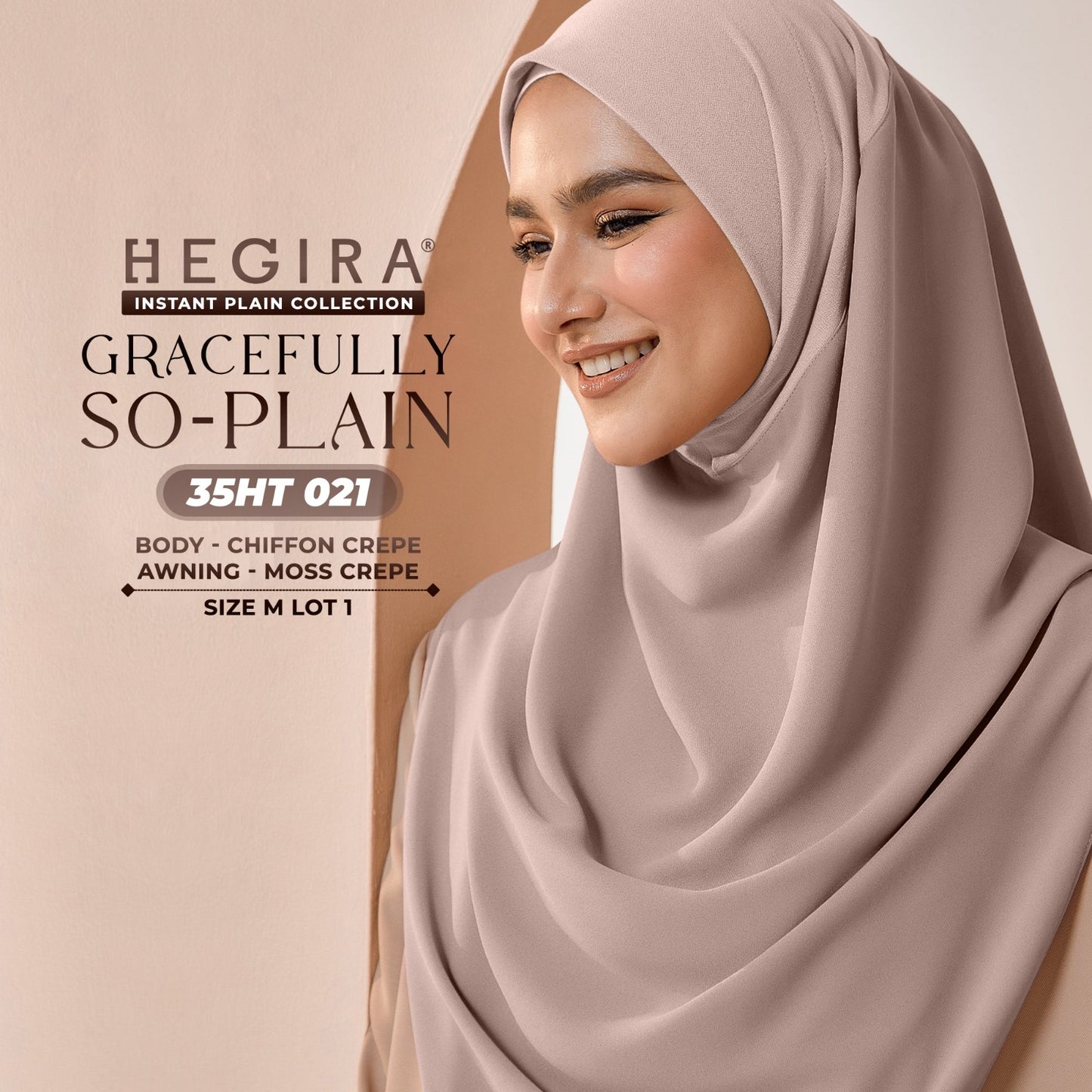 Hegira Hijab Inspired GRACEFULLY-SO Plain Instant Collection (35HT)