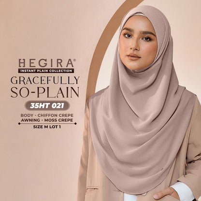 Hegira Hijab Inspired GRACEFULLY-SO Plain Instant Collection (35HT)