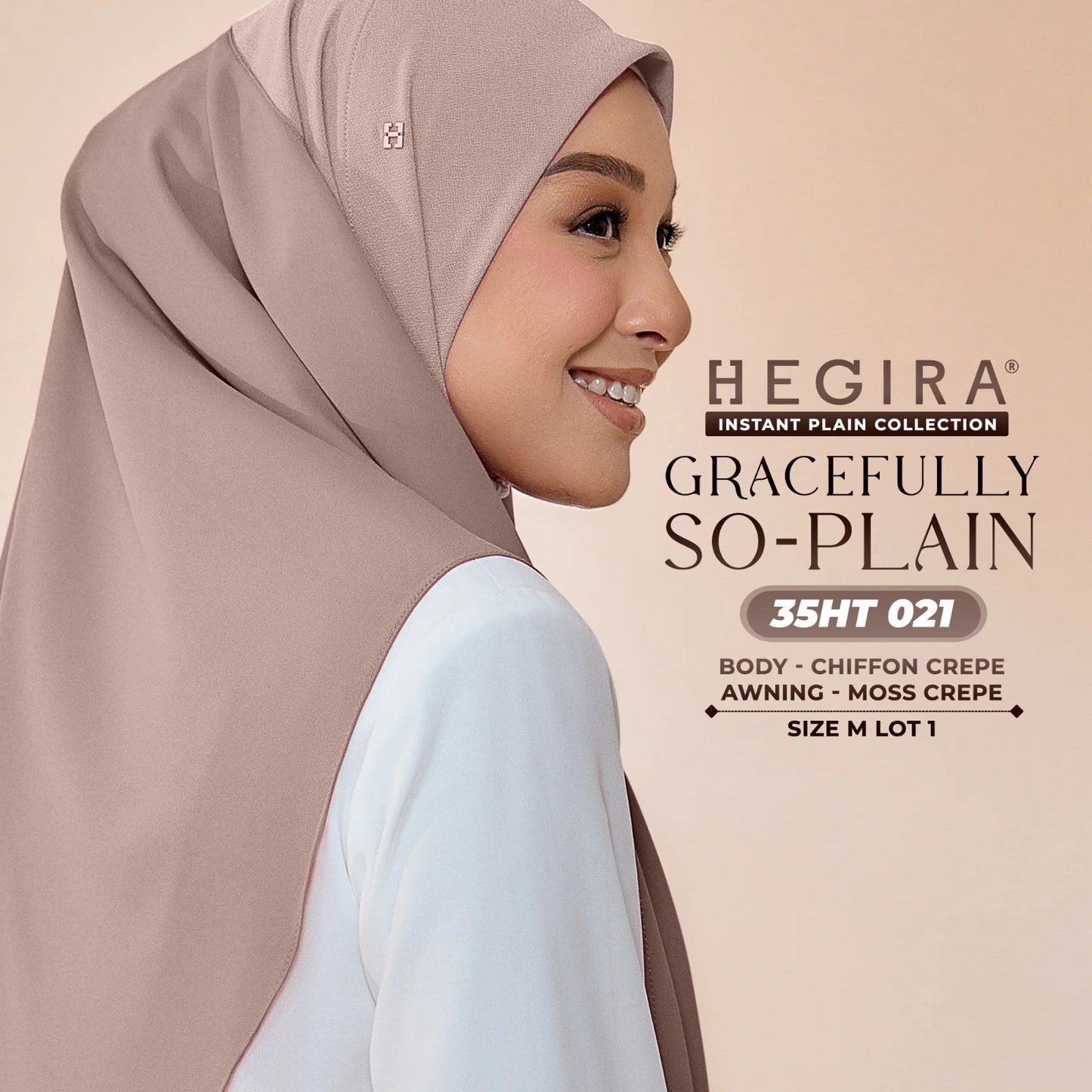 Hegira Hijab Inspired GRACEFULLY-SO Plain Instant Collection (35HT)