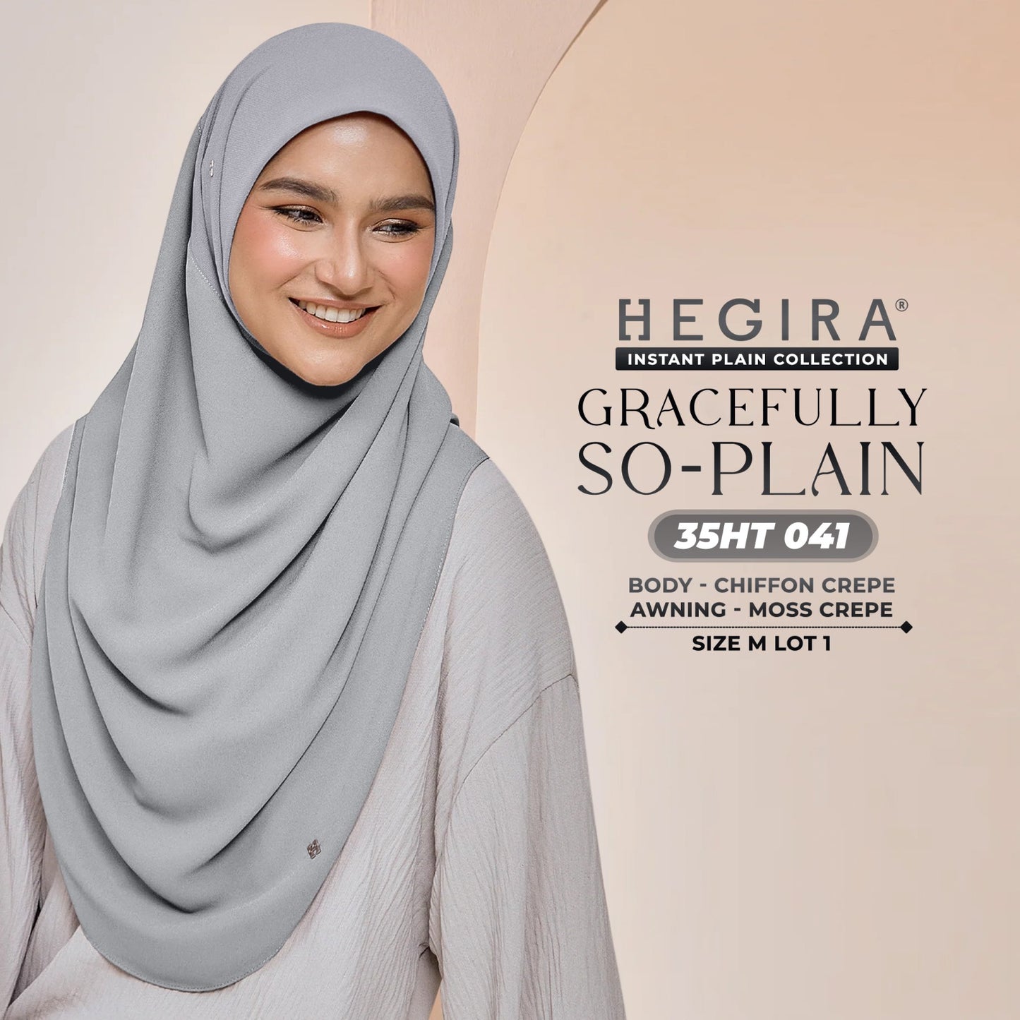 Hegira Hijab Inspired GRACEFULLY-SO Plain Instant Collection (35HT)