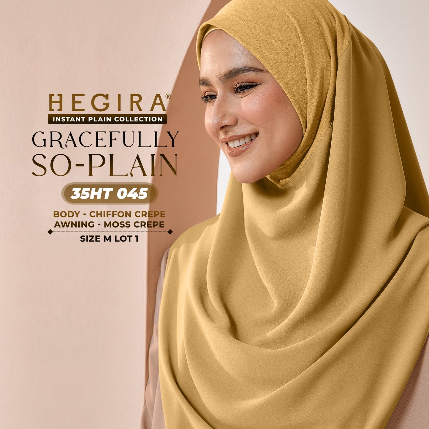 Hegira Hijab Inspired GRACEFULLY-SO Plain Instant Collection (35HT)