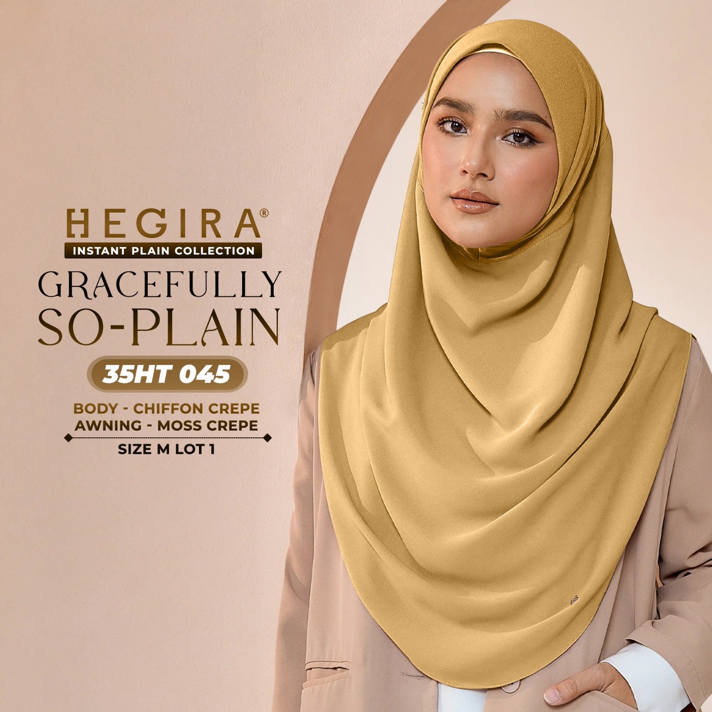 Hegira Hijab Inspired GRACEFULLY-SO Plain Instant Collection (35HT)