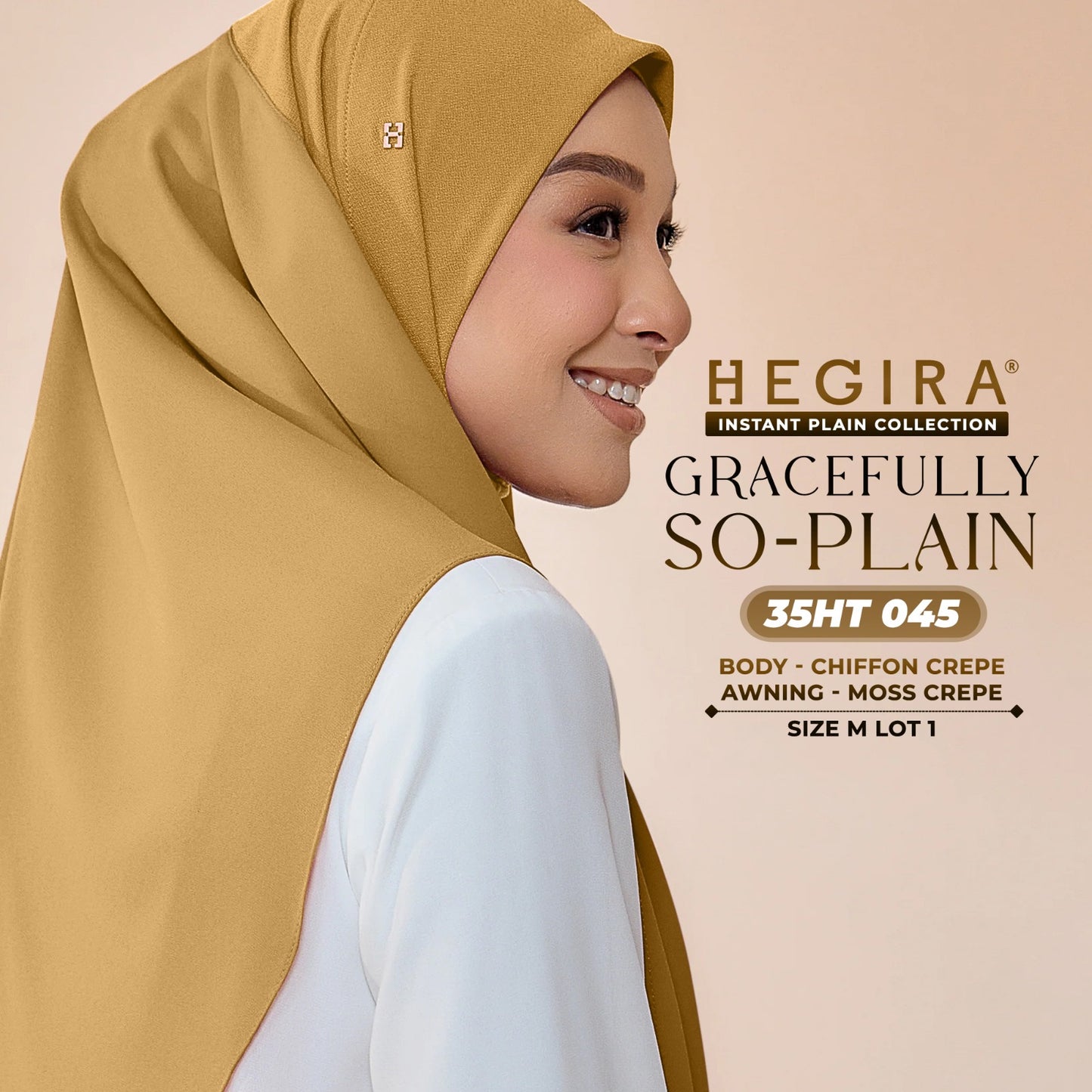 Hegira Hijab Inspired GRACEFULLY-SO Plain Instant Collection (35HT)