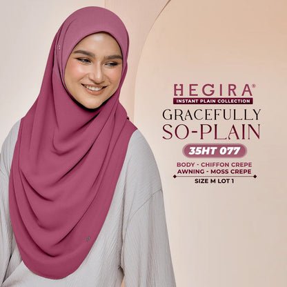 Hegira Hijab Inspired GRACEFULLY-SO Plain Instant Collection (35HT)