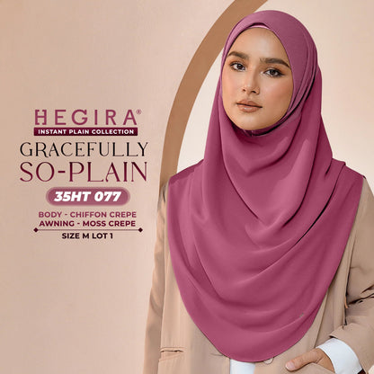 Hegira Hijab Inspired GRACEFULLY-SO Plain Instant Collection (35HT)