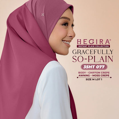 Hegira Hijab Inspired GRACEFULLY-SO Plain Instant Collection (35HT)