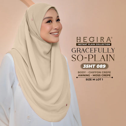 Hegira Hijab Inspired GRACEFULLY-SO Plain Instant Collection (35HT)