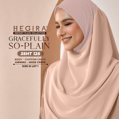 Hegira Hijab Inspired GRACEFULLY-SO Plain Instant Collection (35HT)