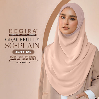 Hegira Hijab Inspired GRACEFULLY-SO Plain Instant Collection (35HT)