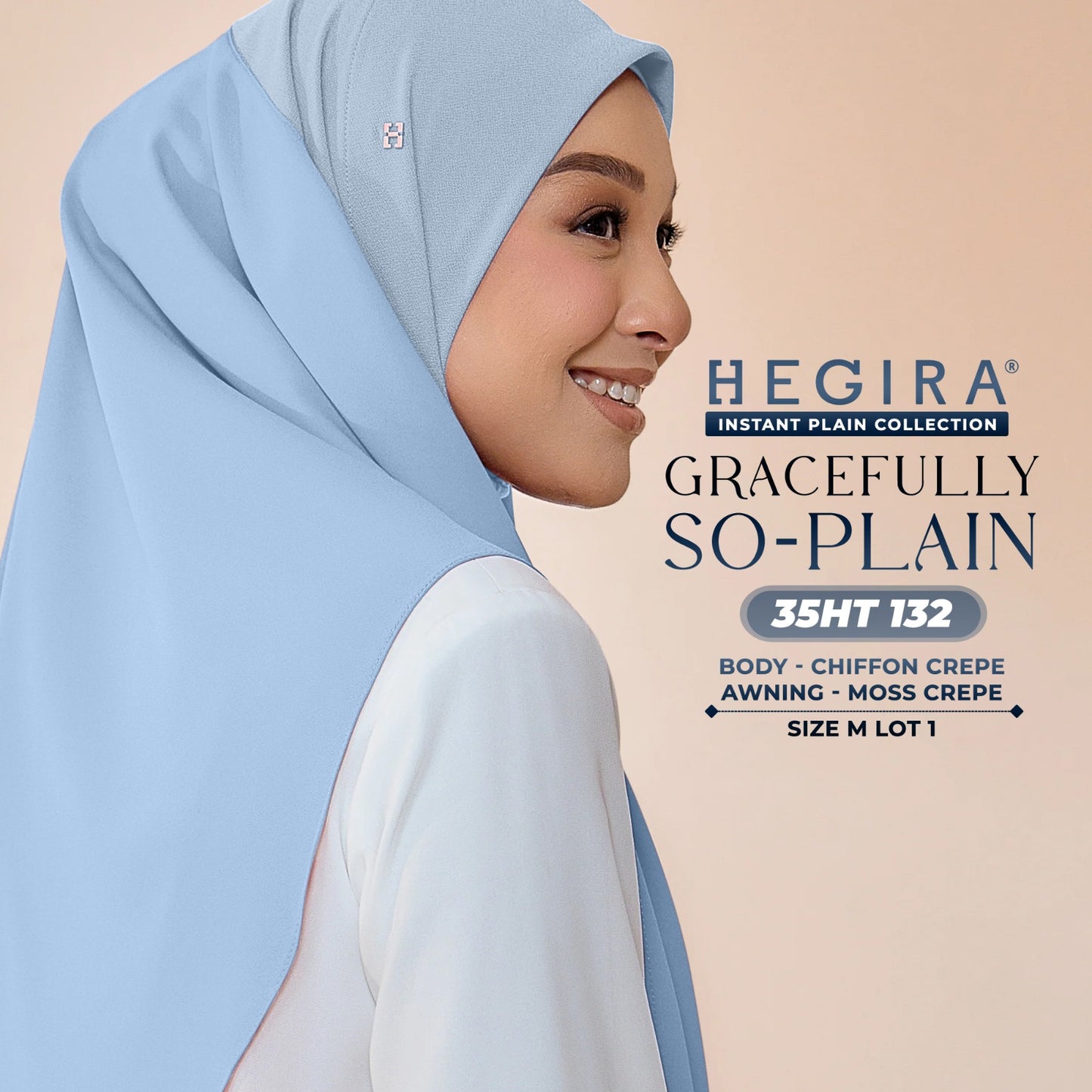 Hegira Hijab Inspired GRACEFULLY-SO Plain Instant Collection (35HT)