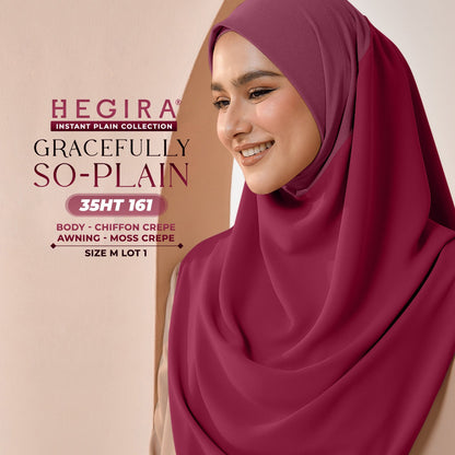 Hegira Hijab Inspired GRACEFULLY-SO Plain Instant Collection (35HT)