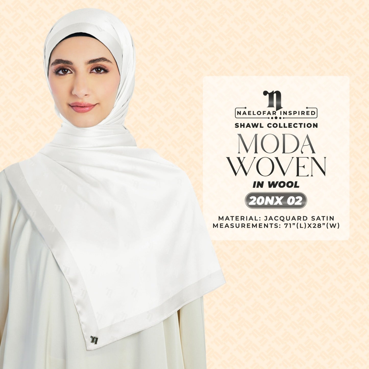 Naelofar Inspired Moda Woven Shawl Printed SQ Collection (20NX)