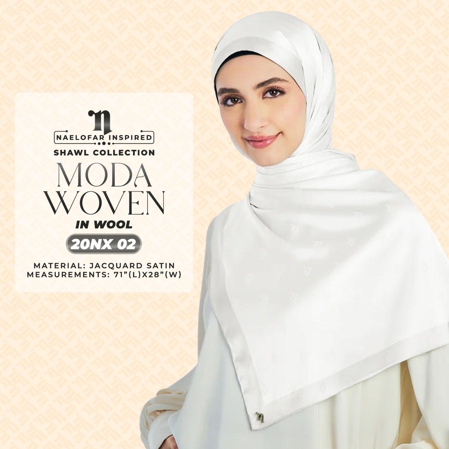 Naelofar Inspired Moda Woven Shawl Printed SQ Collection (20NX)