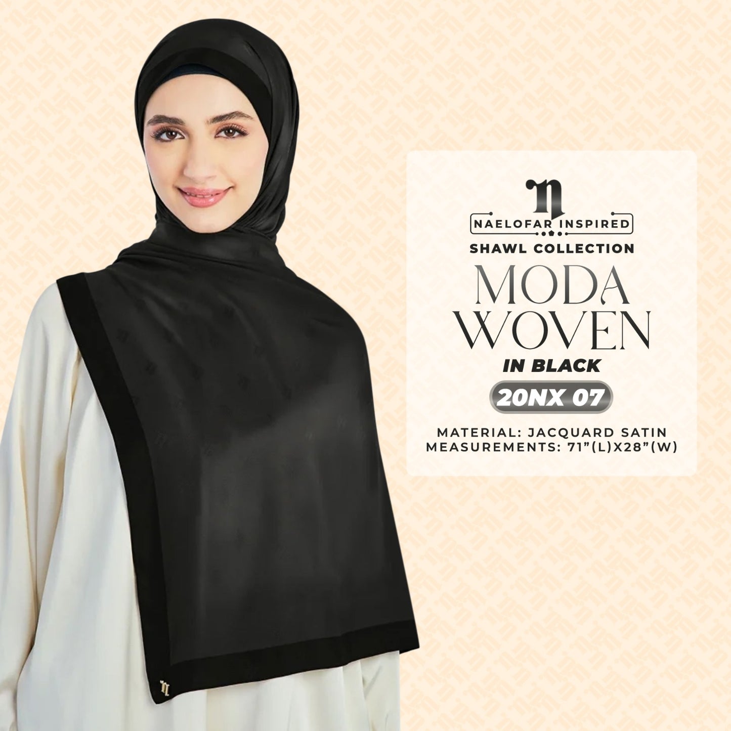 Naelofar Inspired Moda Woven Shawl Printed SQ Collection (20NX)