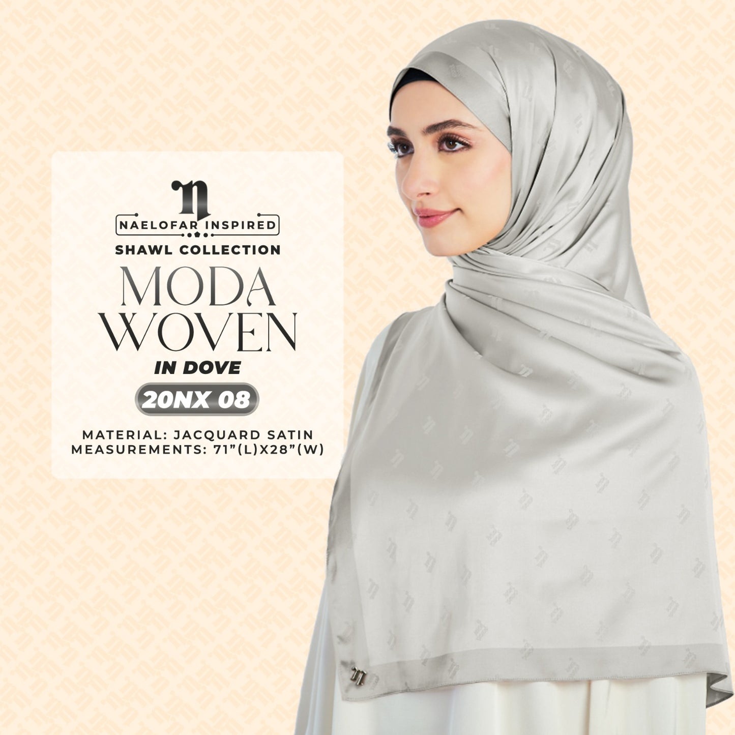 Naelofar Inspired Moda Woven Shawl Printed SQ Collection (20NX)