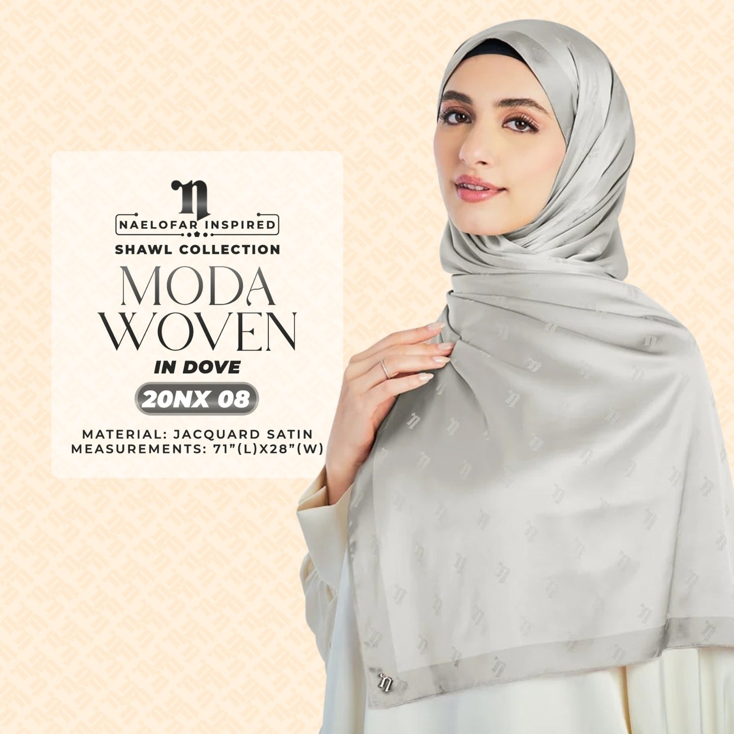 Naelofar Inspired Moda Woven Shawl Printed SQ Collection (20NX)