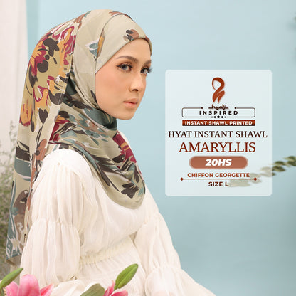 Hyat Hijab Inspired Wild Flower, Maryllis, Magnolia, Aster & Blossom Instant Shawl Collection