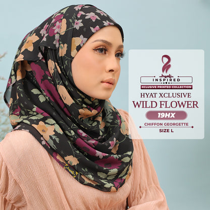 Hyat Hijab Inspired Wild Flower, Maryllis, Magnolia, Aster & Blossom Xclusive Collection