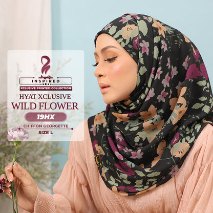 Hyat Hijab Inspired Wild Flower, Maryllis, Magnolia, Aster & Blossom Xclusive Collection