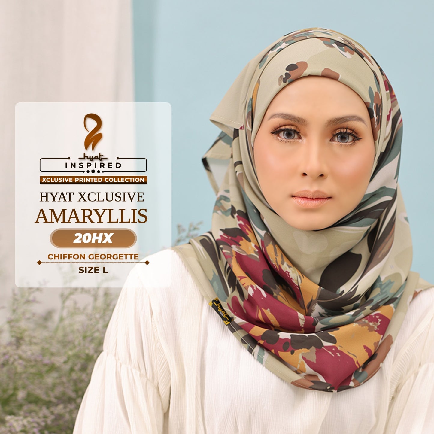 Hyat Hijab Inspired Wild Flower, Maryllis, Magnolia, Aster & Blossom Xclusive Collection