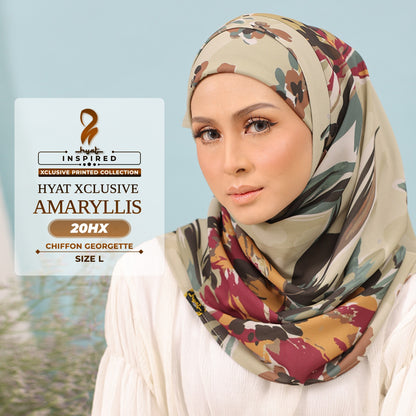 Hyat Hijab Inspired Wild Flower, Maryllis, Magnolia, Aster & Blossom Xclusive Collection