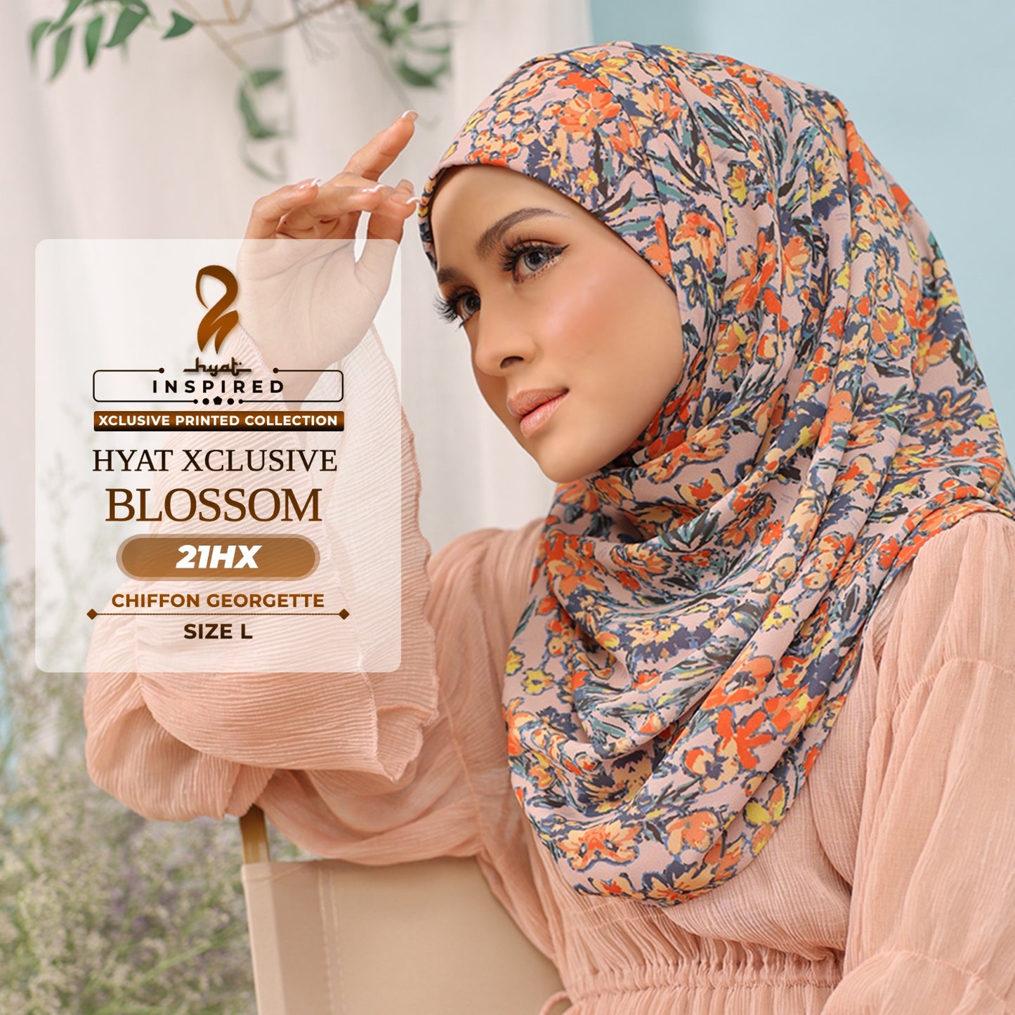 Hyat Hijab Inspired Wild Flower, Maryllis, Magnolia, Aster & Blossom Xclusive Collection