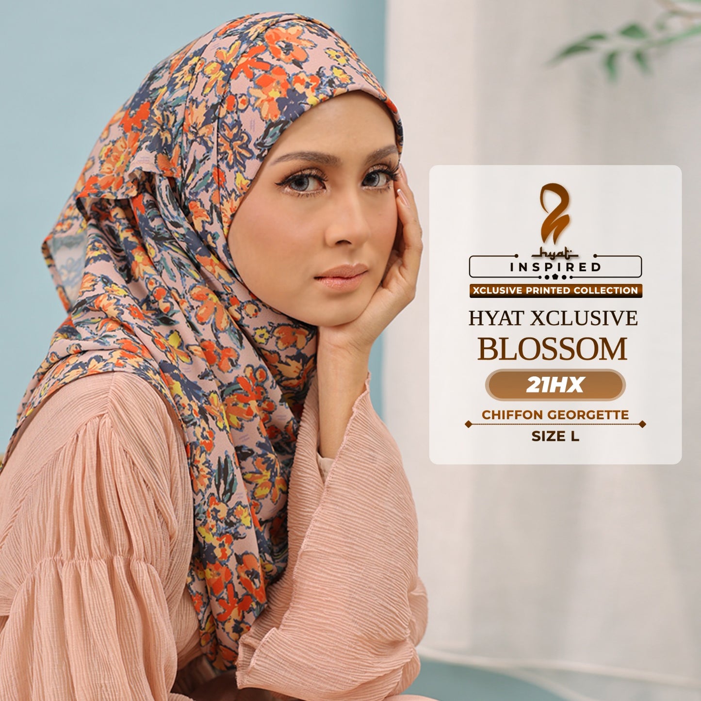 Hyat Hijab Inspired Wild Flower, Maryllis, Magnolia, Aster & Blossom Xclusive Collection