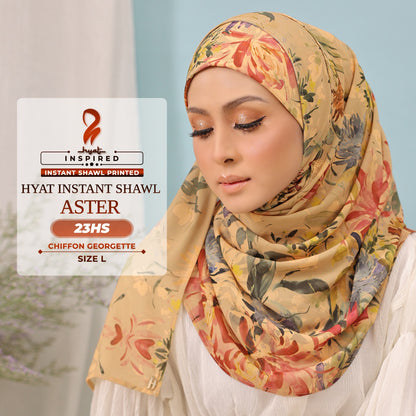 Hyat Hijab Inspired Wild Flower, Maryllis, Magnolia, Aster & Blossom Instant Shawl Collection