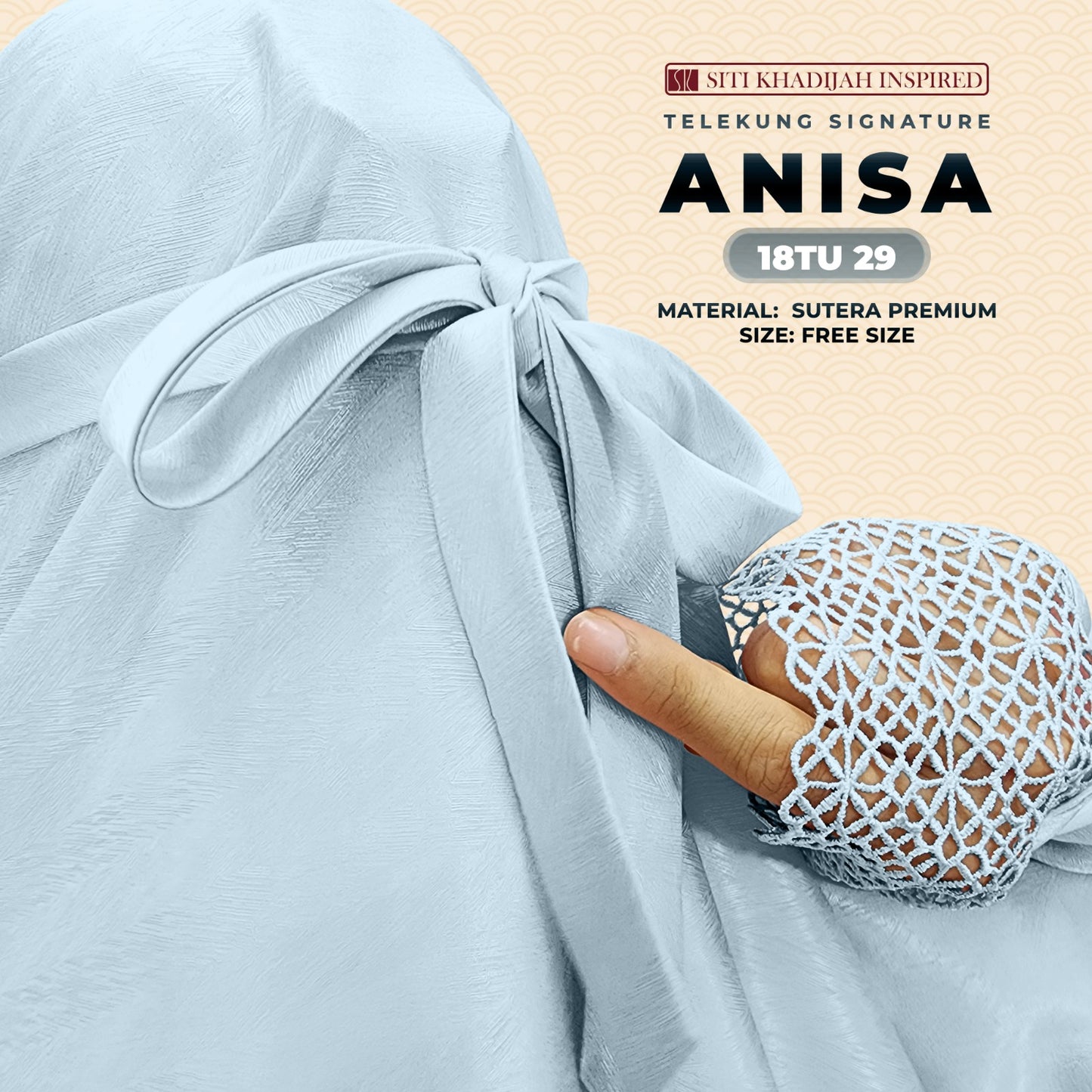 Telekung Siti Khadijah Inspired Signature Anisa Collection Free Woven bag (18TU)