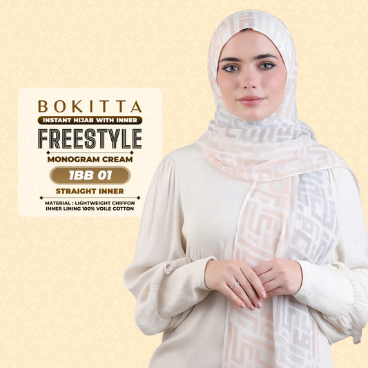 Bokitta Hijab Inspired Monogram Freestyle With Inner Collection